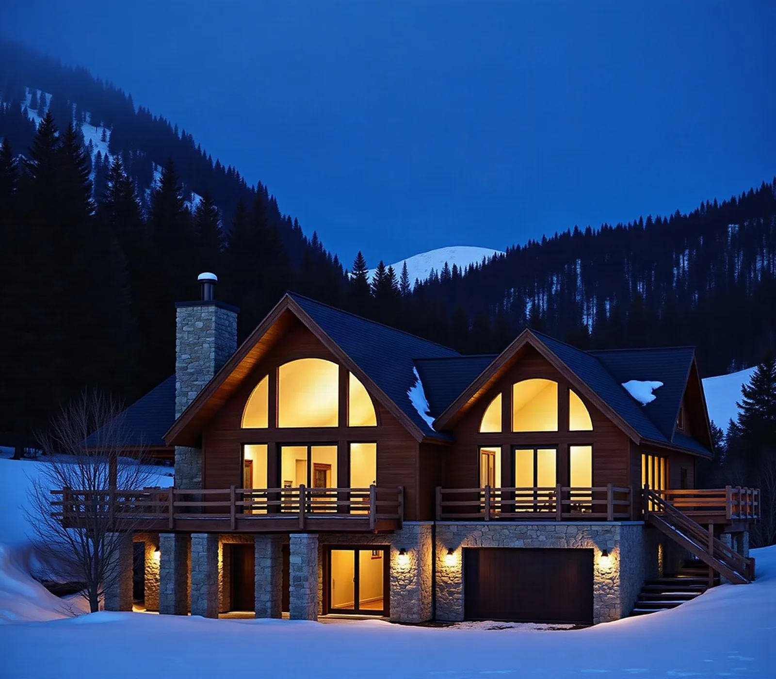 Alpine Retreat в сумерках